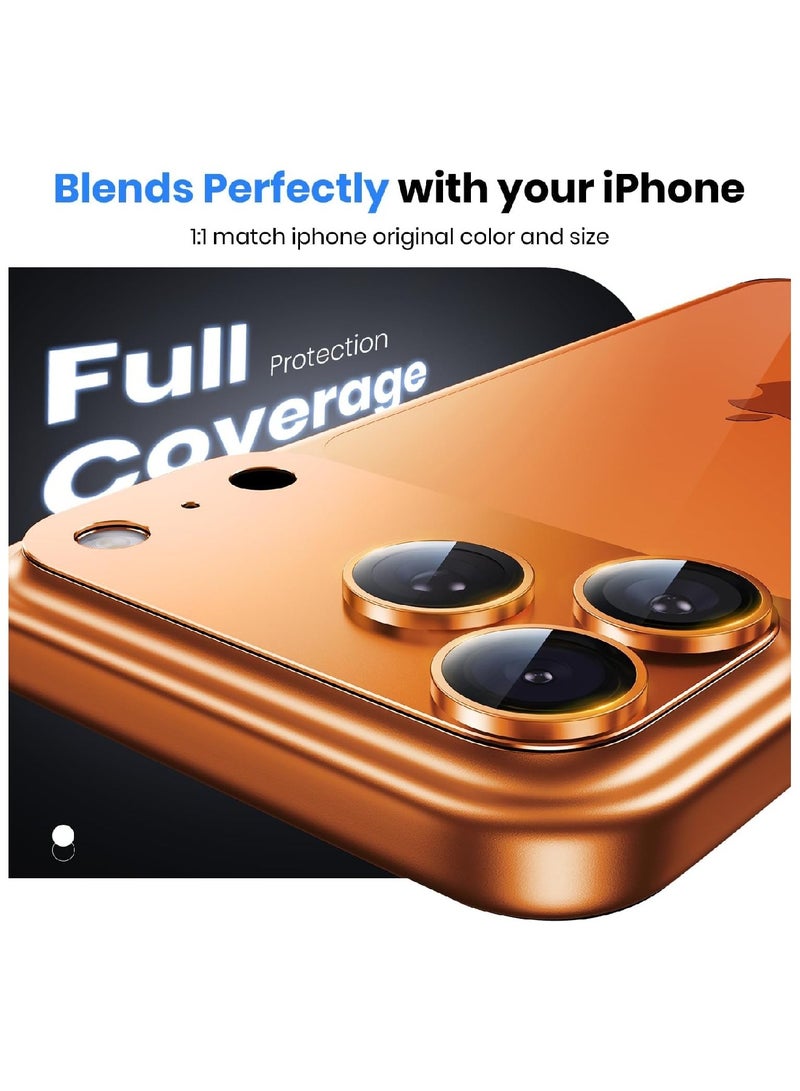 MOBM For iPhone 17 Pro Camera Protector Lens Cover Orange Pack of 2 - Image 5